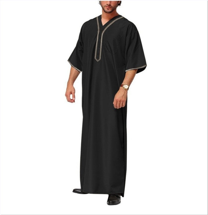 Muslim Middle East Arab Dubai Men's Loose Robe