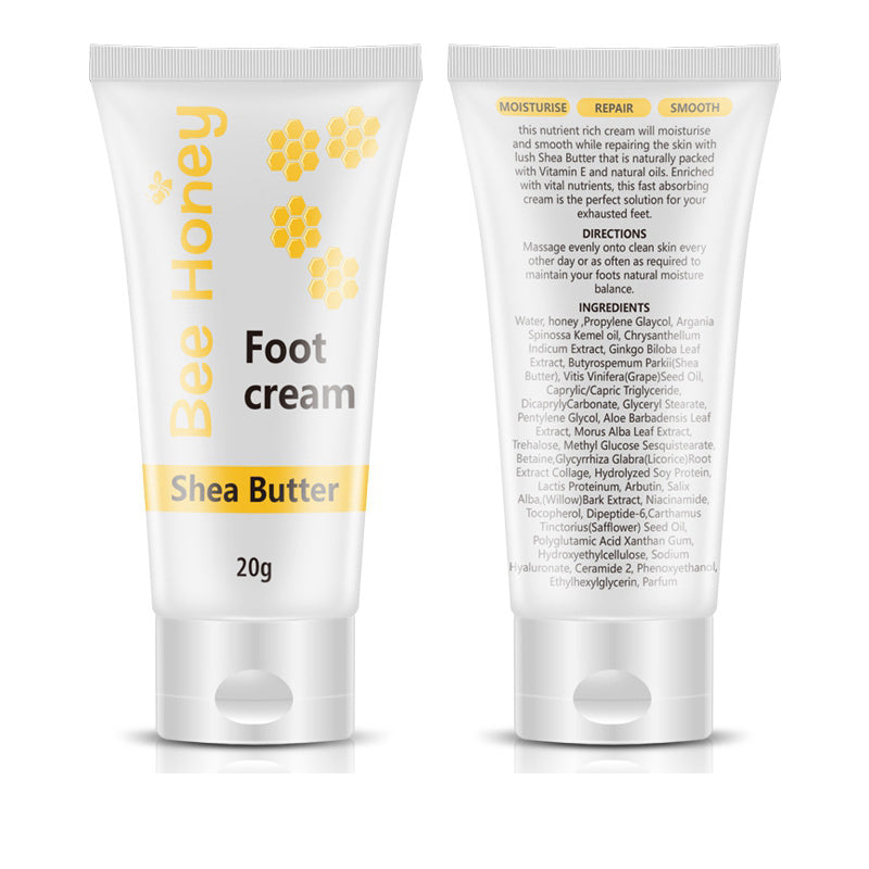 Honey moisturizing cream foot cream leg cream - Balochistan LLC  Product category: Foot cream Efficacy: Nourishing and nourishing Applicable people: General Ingredients: Honey extract, Avocado extract Avocado extract: Extract avocado extract, good Ductility and permeability, hydrating and moisturizing Improve dry, tender skin. Honey extract: Improve chapped skin, moisturize skin and repair skin Skin, delicate texture of the touch, moist The skin is not greasy, fresh and charming.