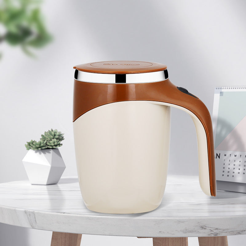 Rechargeable Model Automatic Stirring Cup Coffee Cup High Value Electric Stirring Cup Lazy Milkshake Rotating Magnetic Water Cup - Balochistan LLC 