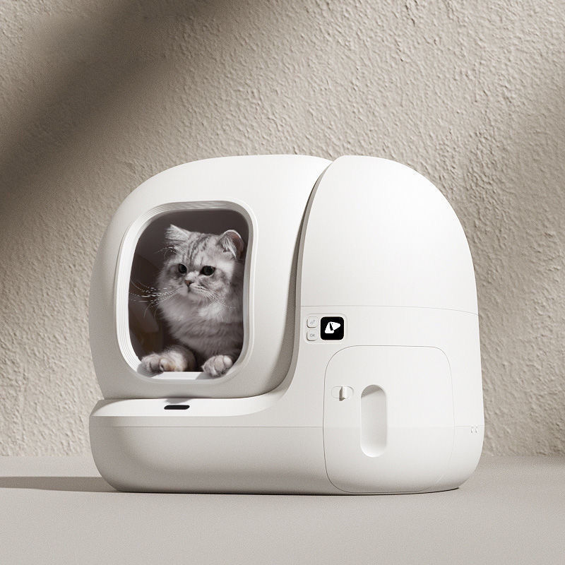 Smart MAX Fully Automatic Cat Litter Box Large Electric Fully Enclosed - Balochistan LLC  Product information: Specifications: cat litter box MAX version Size: 620*538*552mm Material: plastic Scope of application: cats over 6 months old and weighing over 1.5kg Rated voltage: 12VDC Rated power: 24W Overall weight: 9.5kg Packing list: Host*1 Power adapter*1 Garbage bag*1 Sticker*1 Three-proof pad*1 Deodorant Recipe*1