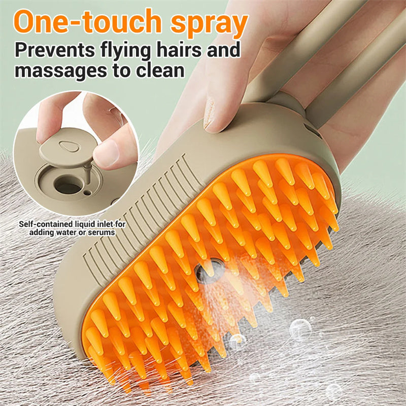 Cat Steam Brush Steamy Dog Brush 3 In 1 Electric Spray Cat Hair Brushes For Massage Pet Grooming Comb Hair Removal Combs Pet Products - Balochistan LLC 