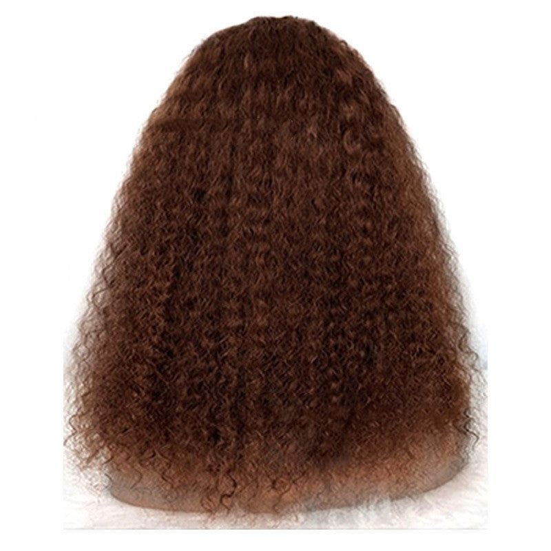 Human Hair Jerry Curly Headband Wigs - Balochistan LLC  Product information: Material: Human hair Style: simple and natural Features: Semi-woven Colour: Picture color Packing list: Wig*1 Product Image: