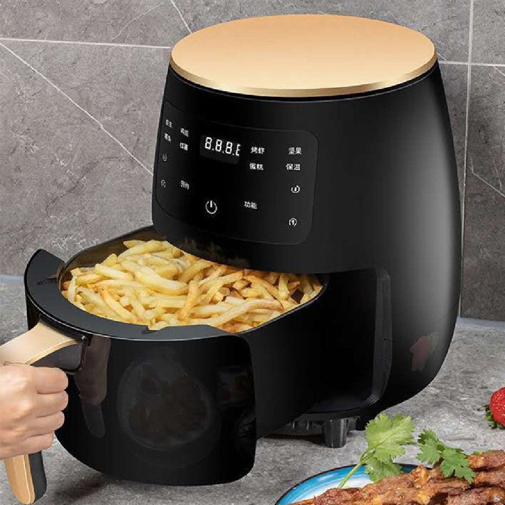 Air Fryer Smart Touch Home Electric Fryer - Balochistan LLC  Product information: Control mode: touch Heating mode: heating by heating pipe Safety function: automatic power-off Rated power: 1400W Body material: stainless steel Type of electric fryer: air fryer Product size: 305 * 305 * 345CM Packing list: 1* air fryer