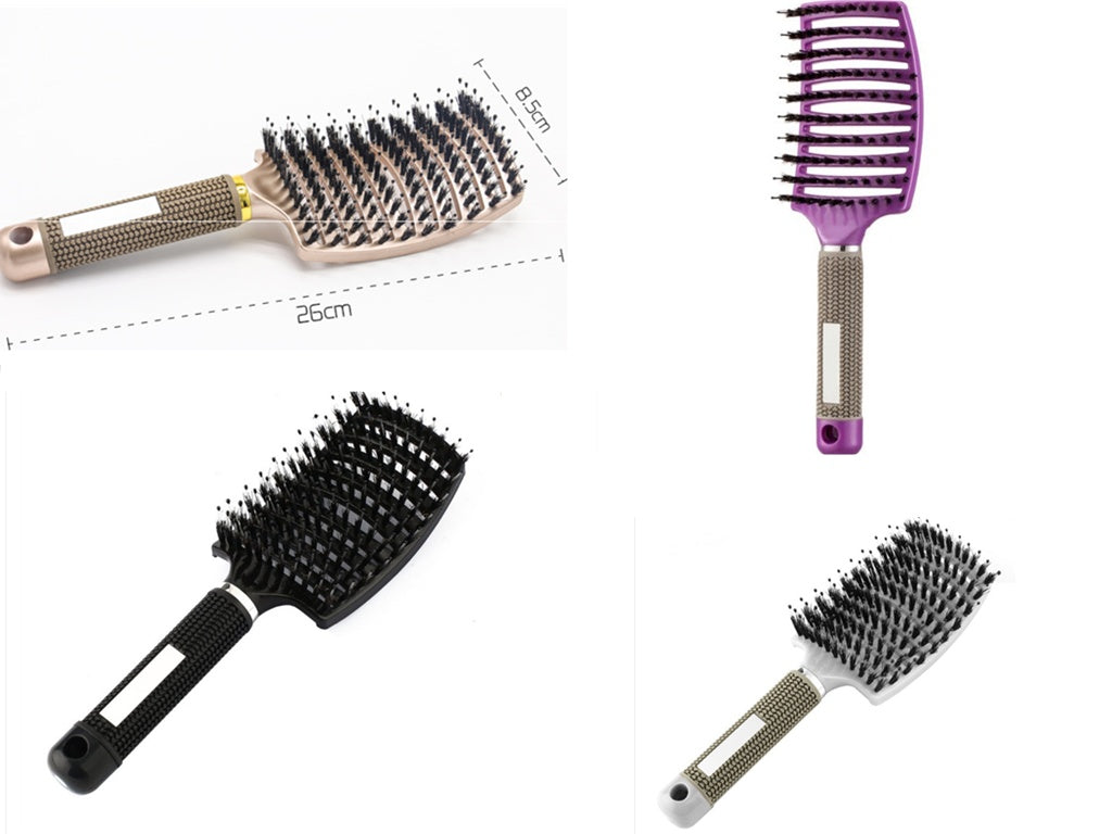 Hairbrush Anti Klit Brushy Haarborstel Women Detangler Hair Brush Bristle Nylon Scalp Massage  Teaser Hair Brush Comb - Balochistan LLC 