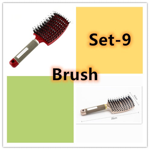 Hairbrush Anti Klit Brushy Haarborstel Women Detangler Hair Brush Bristle Nylon Scalp Massage  Teaser Hair Brush Comb - Balochistan LLC 