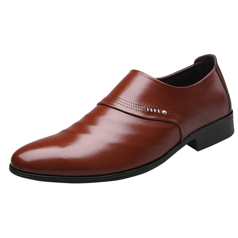 Casual pointed toe shoes men leather shoes men - Balochistan LLC 