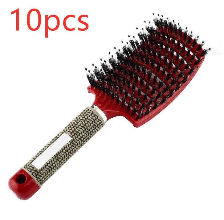 Hairbrush Anti Klit Brushy Haarborstel Women Detangler Hair Brush Bristle Nylon Scalp Massage  Teaser Hair Brush Comb - Balochistan LLC 