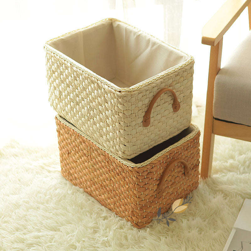 Storage Basket Rattan Woven Storage Box Clothes Cabinet