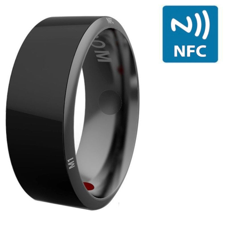 Smart Ring Wearable Device Multifunctional Black High-tech - Balochistan LLC  Battery capacity: None Battery Appearance size: 58*58*42mm Product weight: 39g Applicable crowd: all, fashion, trend, learning, couples Wearing method: finger Additional features: Talking up artifact, audio and video entertainment, support for NFC function, sharing/sharing, information push, privacy protection Ring model Ring perimeter 7 54 8 57.1 9 60 10 62.8 11 66 12 70