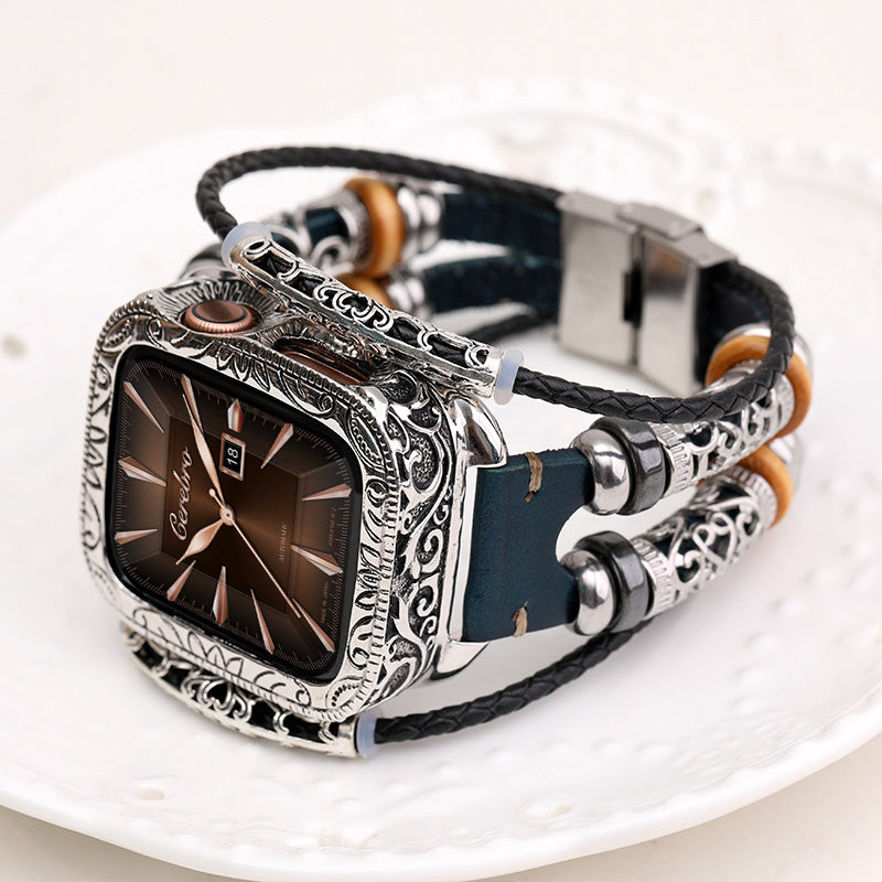 Ethnic Watch Belt Case Bezel Protective Cover