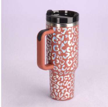 40 Oz Tumbler With Handle Straw Insulated, Stainless Steel Spill Proof Vacuum Coffee Cup Tumbler With Lid Tapered Mug Gifts For Valentine Lover Suitable For Car Gym Office Travel - Balochistan LLC 