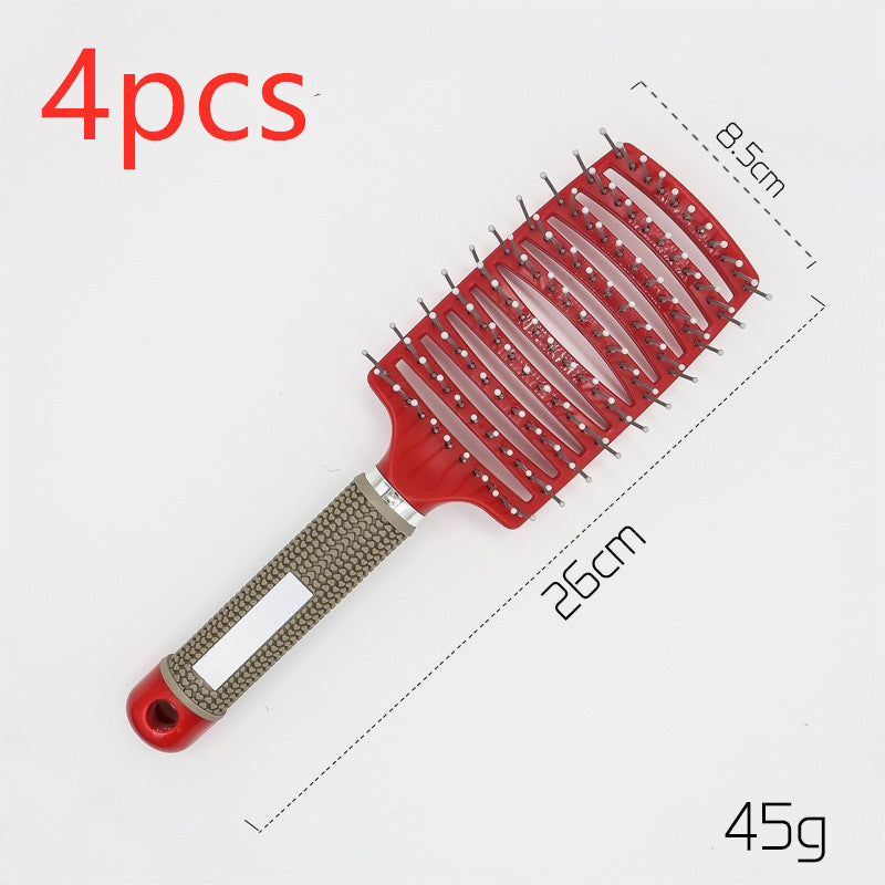 Hairbrush Anti Klit Brushy Haarborstel Women Detangler Hair Brush Bristle Nylon Scalp Massage  Teaser Hair Brush Comb - Balochistan LLC 