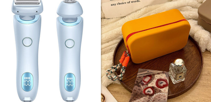 2 In 1 Hair Removal Epilator USB Rechargeable Trimmer Women Body Razor Face Leg Armpit Bikini Hand Pubic Shaver Hair Remover - Balochistan LLC 