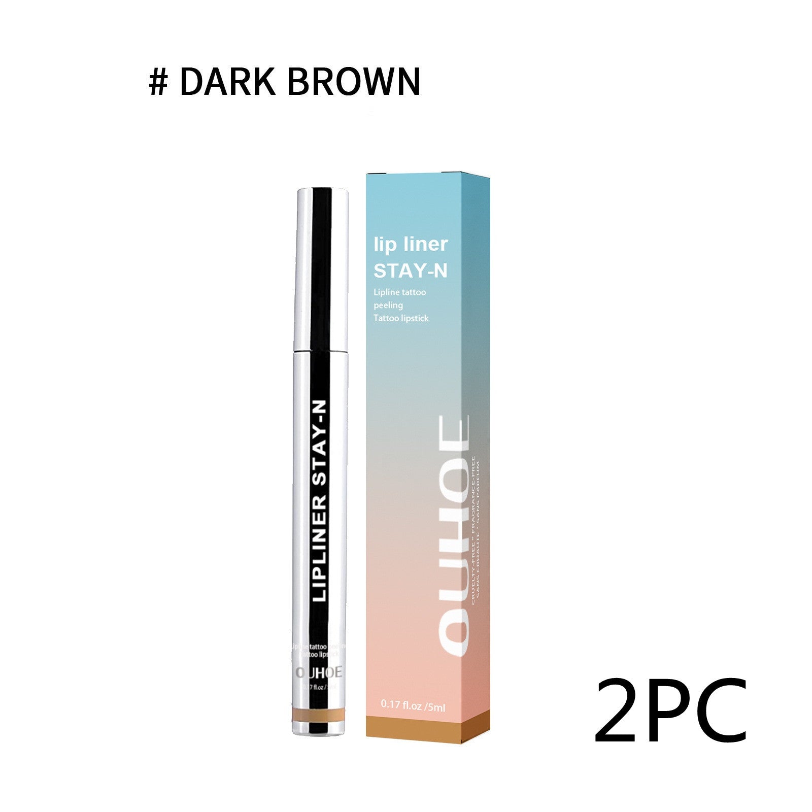 Lip Liner Pen Dark Brown Waterproof Long Lasting Plump Soft Lip Gloss Makeup Cosmetics - Balochistan LLC 