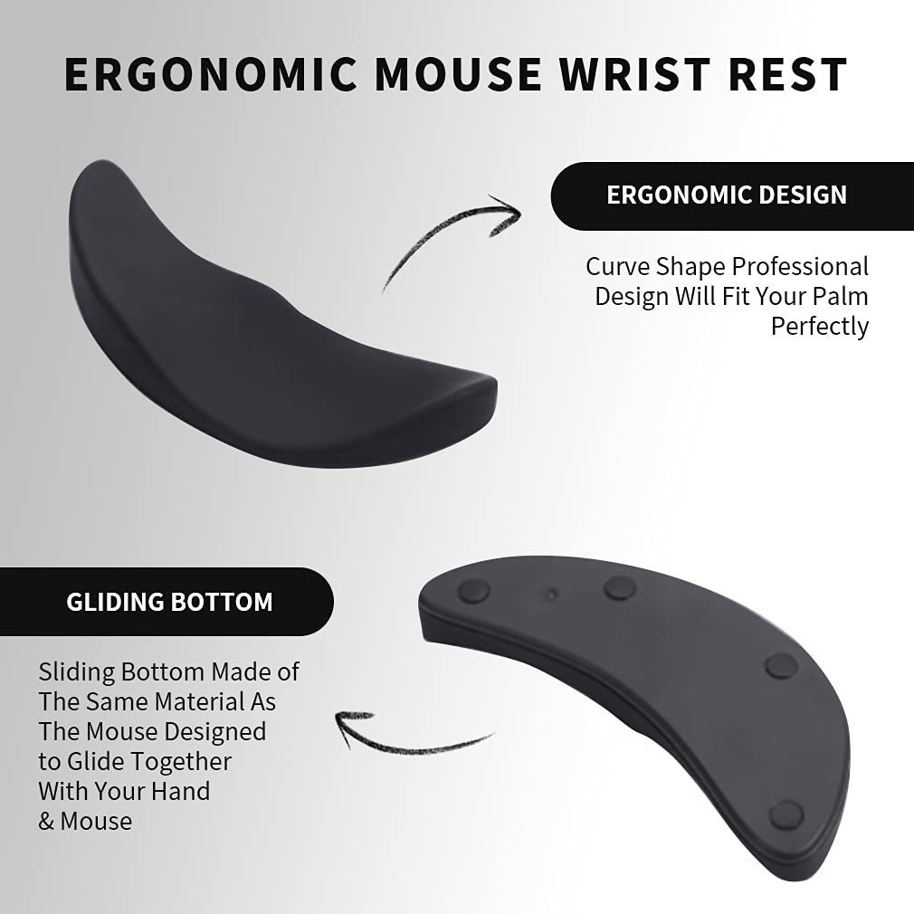 Ergonomic Mouse Wrist Rest Mouse Pads Silicon Gel Non-Slip Streamline Wrist Rest Support Mat Computer Mouse Pad For Office Gaming PC Accessories - Balochistan LLC 