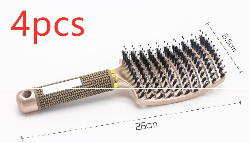 Hairbrush Anti Klit Brushy Haarborstel Women Detangler Hair Brush Bristle Nylon Scalp Massage  Teaser Hair Brush Comb - Balochistan LLC 