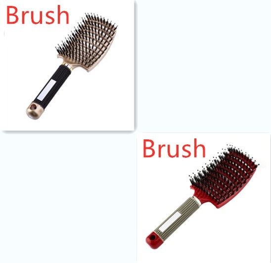 Hairbrush Anti Klit Brushy Haarborstel Women Detangler Hair Brush Bristle Nylon Scalp Massage  Teaser Hair Brush Comb - Balochistan LLC 