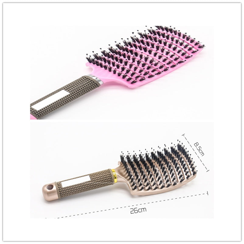 Hairbrush Anti Klit Brushy Haarborstel Women Detangler Hair Brush Bristle Nylon Scalp Massage  Teaser Hair Brush Comb - Balochistan LLC 