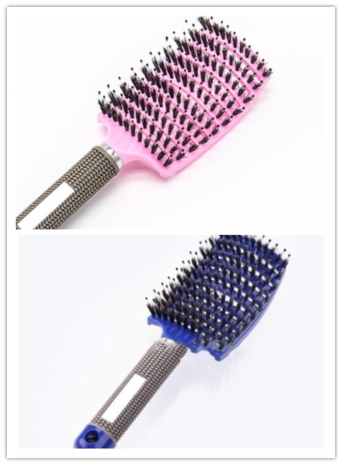 Hairbrush Anti Klit Brushy Haarborstel Women Detangler Hair Brush Bristle Nylon Scalp Massage  Teaser Hair Brush Comb - Balochistan LLC 