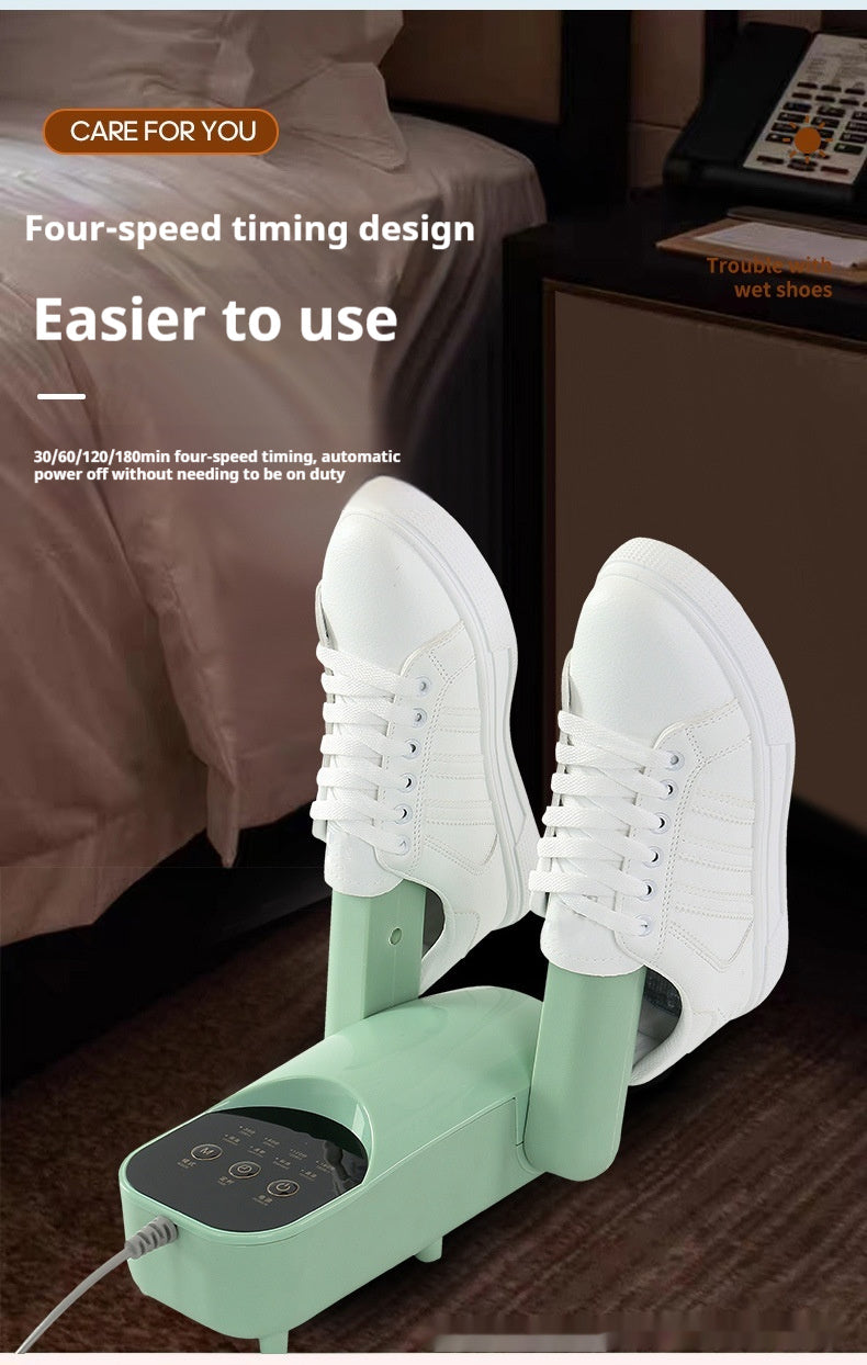 Smart Shoes Dryer Baking Shoes Shoes Warmer Artifact Deodorant Sterilization - Balochistan LLC  Product information: Color: white, green Rated Power: 300 Rated Voltage: 220 Rated frequency: 50(Hz) Material: ABS PP Packing list: Shoe dryer×1 Product Image: