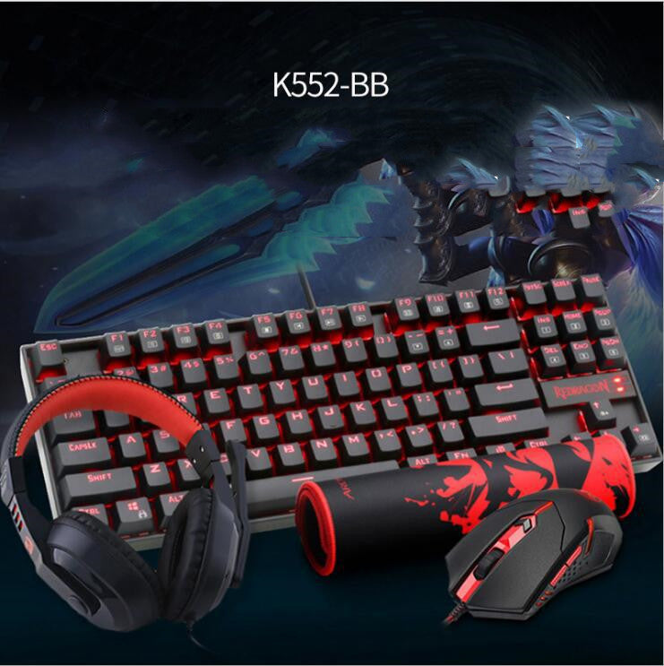 Monochrome Luminous Wired Mechanical E-sports Game Green Axis Keyboard - Balochistan LLC  Product information: Material: Aluminum Alloy Connection mode with computer: keyboard wired, mouse wired Keyboard interface: USB Mouse interface: USB Packing list: 1x keyboard , 1x mouse , 1x Mouse Pad , 1x headphones/ 1x keyboard