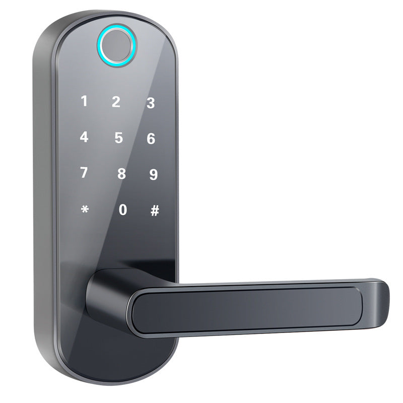 Smart Bluetooth fingerprint lock - Balochistan LLC  Fingerprint storage capacity: 200 Unlocking times: > 9000 (Times) Scanning time: < 1.5 (s) Admission rate: < 0.004% Rejection rate: < 0.0005% Working temperature: - 20 ℃ - 65 ℃ (℃) Working humidity: 20% - 90% Comparison method: 1: n Scope of application: wooden door, room door, office door, apartment door Service life: 90000 times Power supply: 4 No.5 alkaline dry batteries