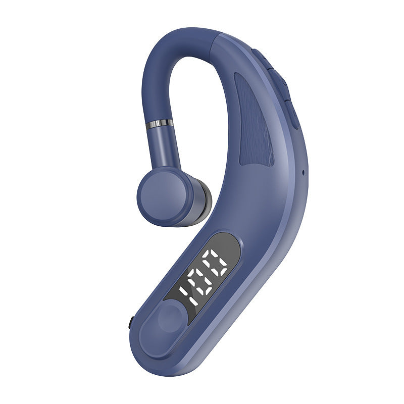 Single-ear Business  Wireless Ear-mounted Bluetooth Headset - Balochistan LLC  Product information: Transmission range: 10 meters Function: battery display, call function, voice control, support music, multi-point connection Channel: Stereo How to use: hanging ear Whether it is single or binaural: bilateral stereo Color: black, blue, white Mold type: private mold Chip type: Zhongke Lanxun Battery life: 40 (hours) Packing list: Plastic bluetooth headset x1