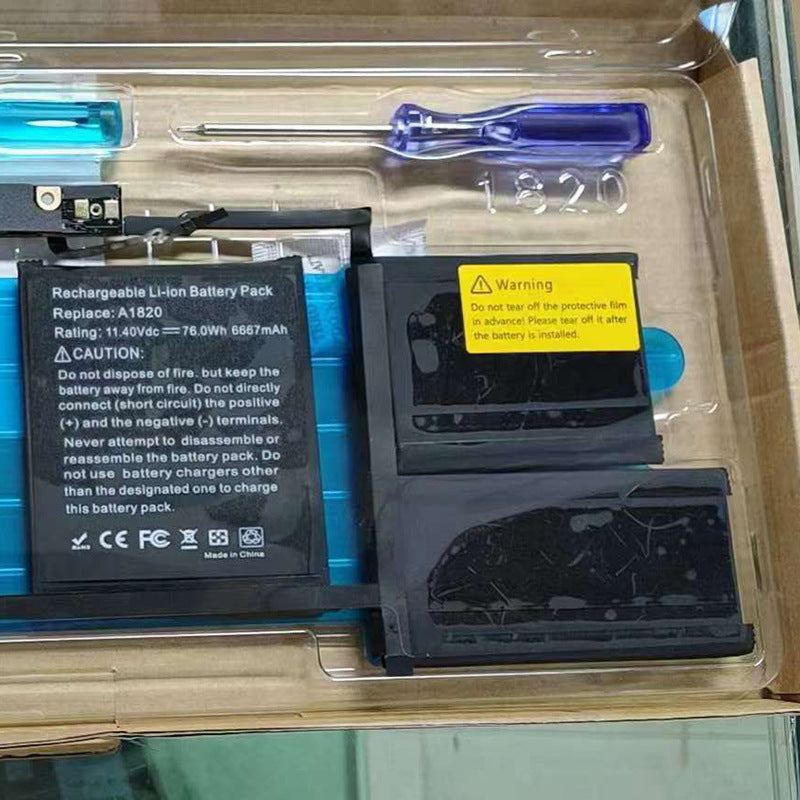 Suitable For A1707 And A1820 Laptop Batteries - Balochistan LLC  Product Details: Product type: Built in battery Battery capacity: 6667mAh Number of battery cells: 6 Accessory type: Non original laptop accessory Product Packaging: Battery * 1