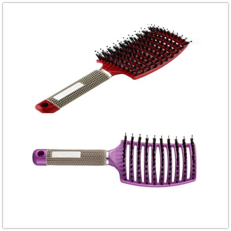 Hairbrush Anti Klit Brushy Haarborstel Women Detangler Hair Brush Bristle Nylon Scalp Massage  Teaser Hair Brush Comb - Balochistan LLC 