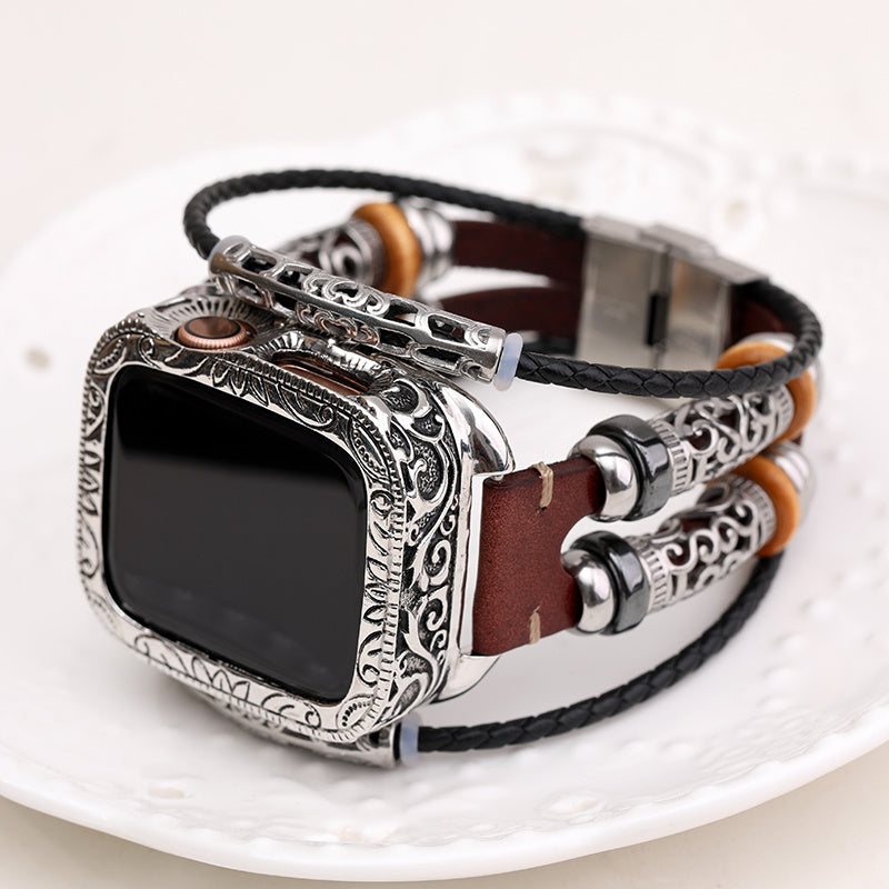 Ethnic Watch Belt Case Bezel Protective Cover