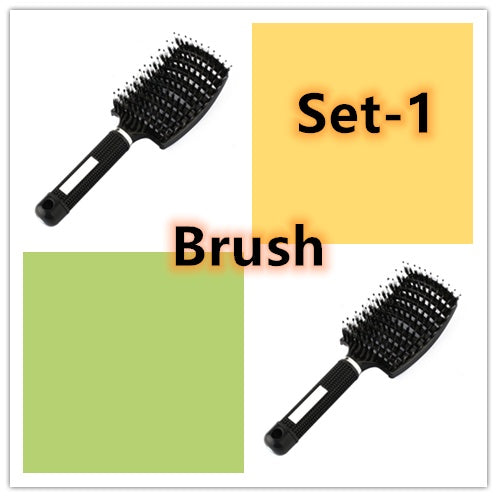 Hairbrush Anti Klit Brushy Haarborstel Women Detangler Hair Brush Bristle Nylon Scalp Massage  Teaser Hair Brush Comb - Balochistan LLC 