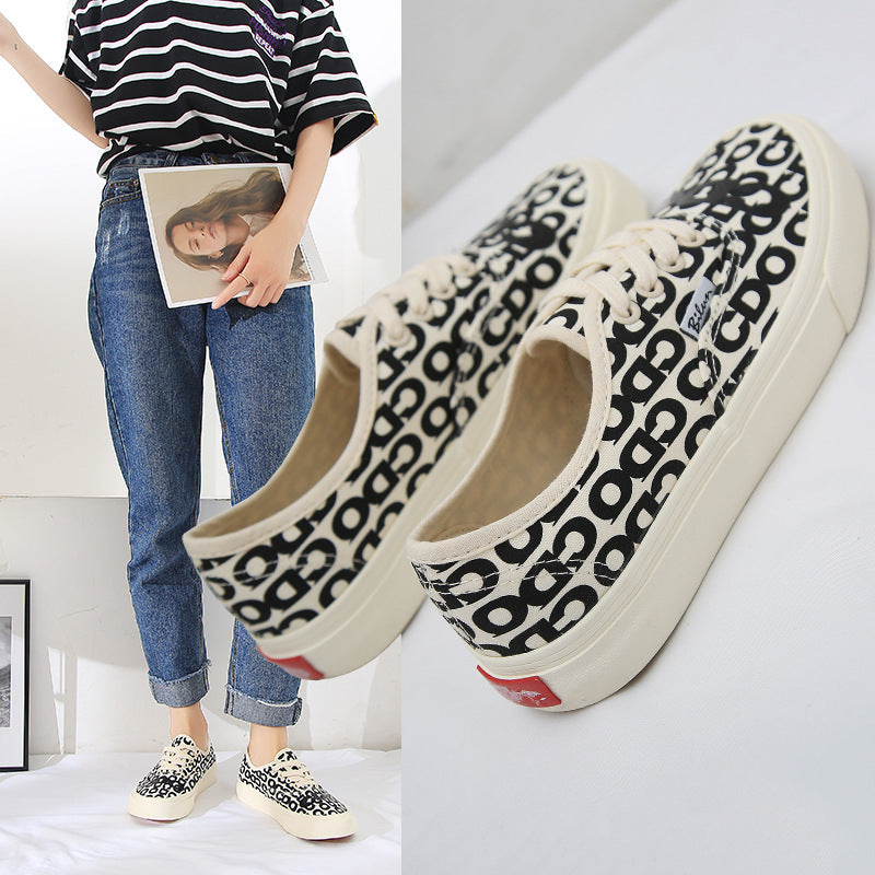 Low Cut Men And Women Letter Couple Canvas Shoes Laces - Balochistan LLC  Product information: Material: Canvas Style: casual and simple Features:Print Colour: White Size Information: Size Inner Length 35 225 36 230 37 235 38 240 39 245 40 250 Packing list: canvas shoes*1 Product Image: