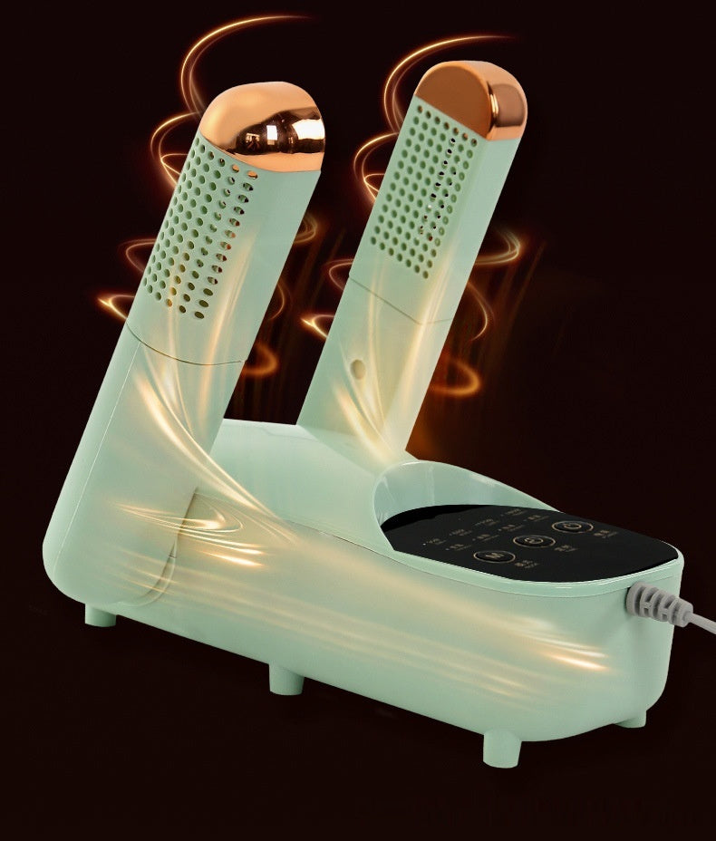 Smart Shoes Dryer Baking Shoes Shoes Warmer Artifact Deodorant Sterilization - Balochistan LLC  Product information: Color: white, green Rated Power: 300 Rated Voltage: 220 Rated frequency: 50(Hz) Material: ABS PP Packing list: Shoe dryer×1 Product Image: