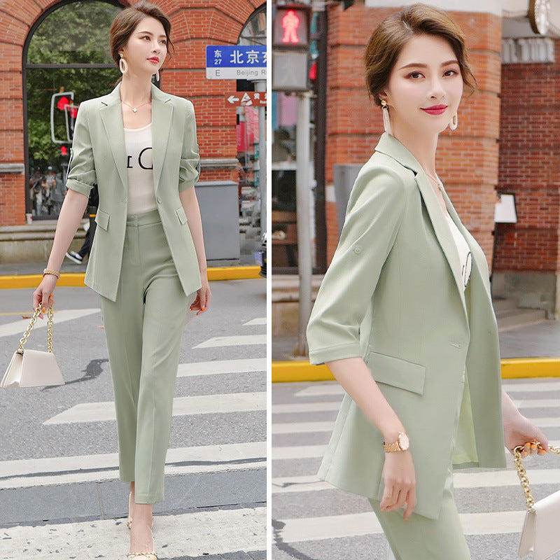 Summer Short Sleeve Isn Trendy Women's Suit