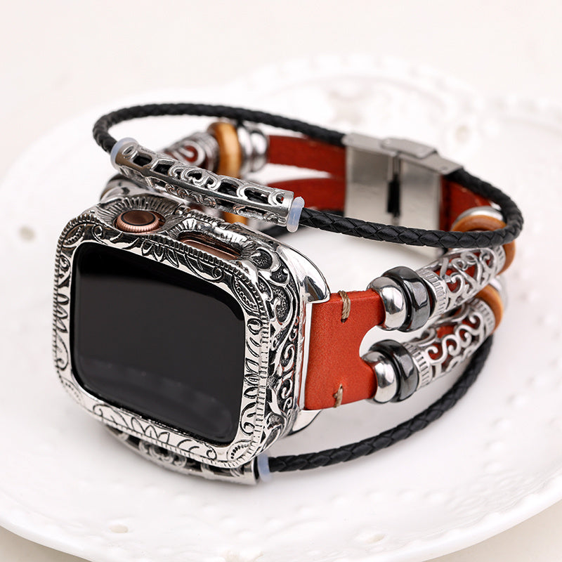 Ethnic Watch Belt Case Bezel Protective Cover