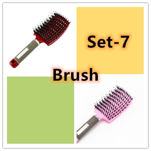 Hairbrush Anti Klit Brushy Haarborstel Women Detangler Hair Brush Bristle Nylon Scalp Massage  Teaser Hair Brush Comb - Balochistan LLC 