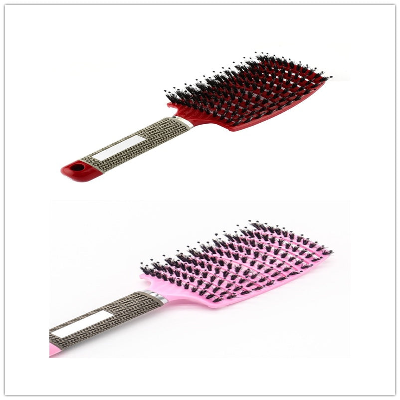 Hairbrush Anti Klit Brushy Haarborstel Women Detangler Hair Brush Bristle Nylon Scalp Massage  Teaser Hair Brush Comb - Balochistan LLC 