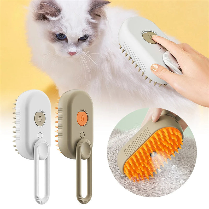 Cat Steam Brush Steamy Dog Brush 3 In 1 Electric Spray Cat Hair Brushes For Massage Pet Grooming Comb Hair Removal Combs Pet Products - Balochistan LLC 