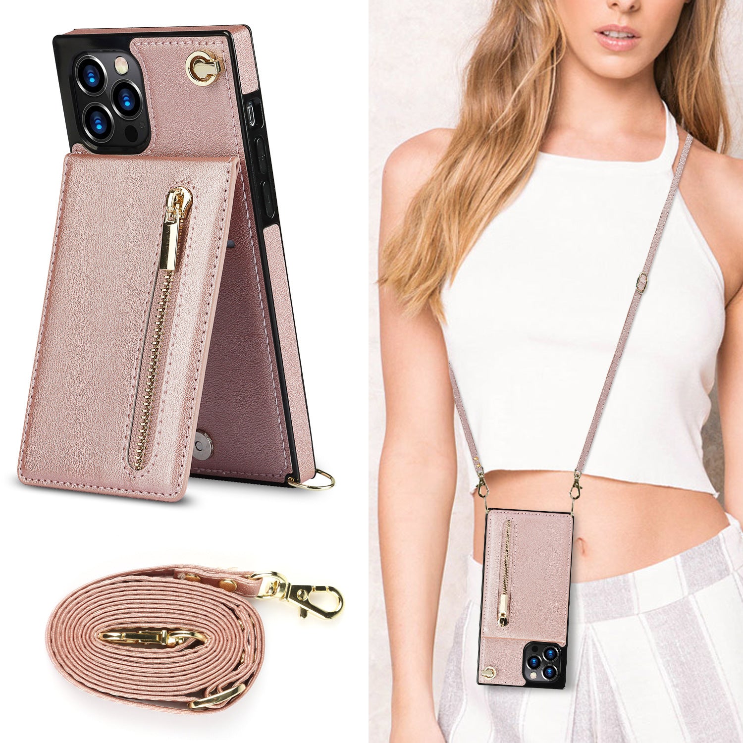 Zipper Phone Case Phone Case Crossbody - Balochistan LLC  Product information : Style: back cover Material: PU Color: black, purple, green, rose gold, red Applicable Model :S21,S21PLUS,S21ULTRA,S21 FE,S20Plus,S20 Ultra,S20 FE 5G,NOTE20,NOTE20ULTRS,S10,S10E,S10Plus,S20,Note9,Note10,Note10PRO,A90 5G,S21FE,S22,S22U,S22P Description: Compatible with Samsung, excluding Samsung products Packing list: Phone case*1