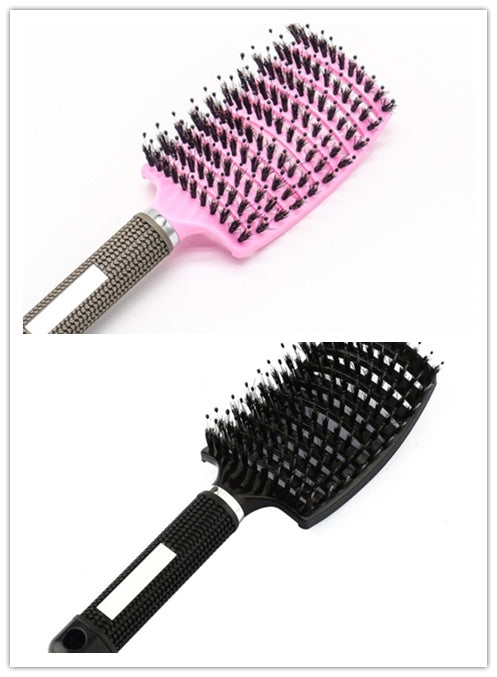 Hairbrush Anti Klit Brushy Haarborstel Women Detangler Hair Brush Bristle Nylon Scalp Massage  Teaser Hair Brush Comb - Balochistan LLC 