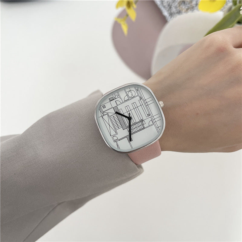 Leisure Milk Sugar Square Women's Watch