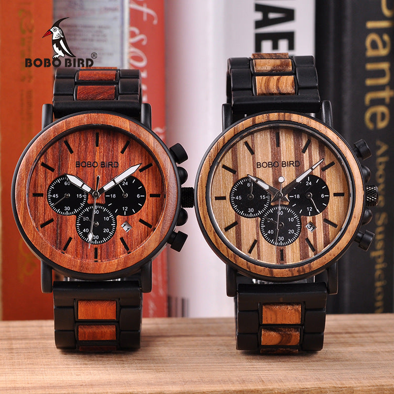 BOBO BIRD Wooden Men Watches Relogio Masculino Top Brand Luxury Stylish Chronograph Military Watch A Great Gift for Male OEM - Balochistan LLC  Watch Brand: BOBO BIRD Model: Q09 Watch Type: Wooden Men Wristwatches Style: Fashion and Casual Mirror Material: Hardlex Case Material: 100% Natural Wood Weight: 113g (not include box weight) Max Diameter: 44mm