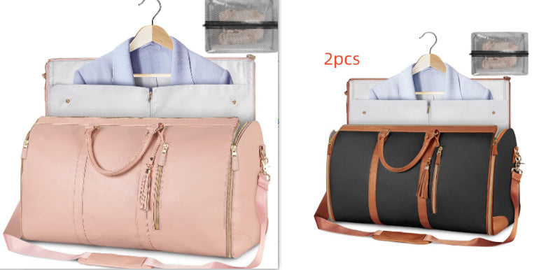 Large Capacity Travel Duffle Bag Women's Handbag Folding Suit Bag Waterproof Clothes Totes - Balochistan LLC 