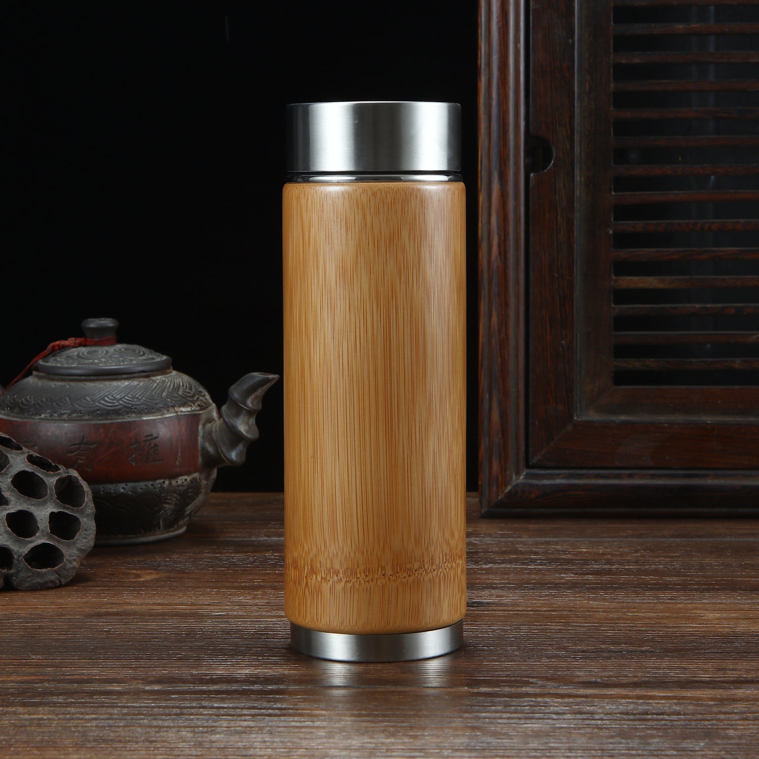 Bamboo Bamboo Hot Water Cup - Balochistan LLC  Color: wood color Material: Bamboo + Stainless Steel Accessories: None Style: outdoor Type: coffee cup Maximum capacity: 400ml