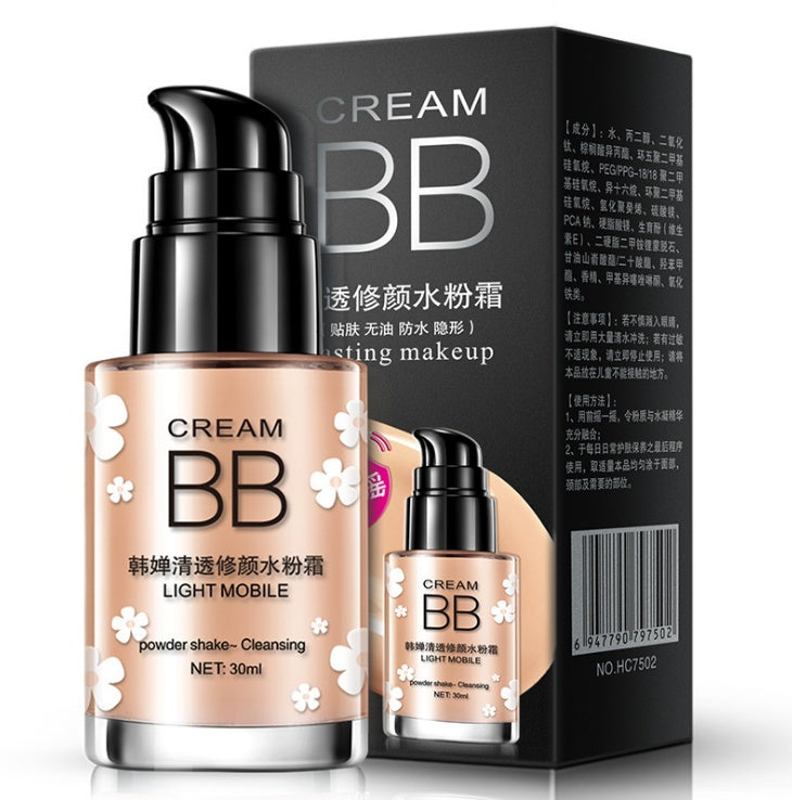 Clear and sleek hydrating cream nude makeup BB cream makeup concealer moisturizing BB cream - Balochistan LLC  Name: BB cream Specification: 30ml