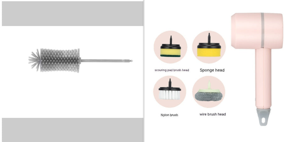 Electric Cleaning Brush Dishwashing Brush Automatic Wireless USB Rechargeable Professional Kitchen Bathtub Tile Cleaning Brushes - Balochistan LLC 