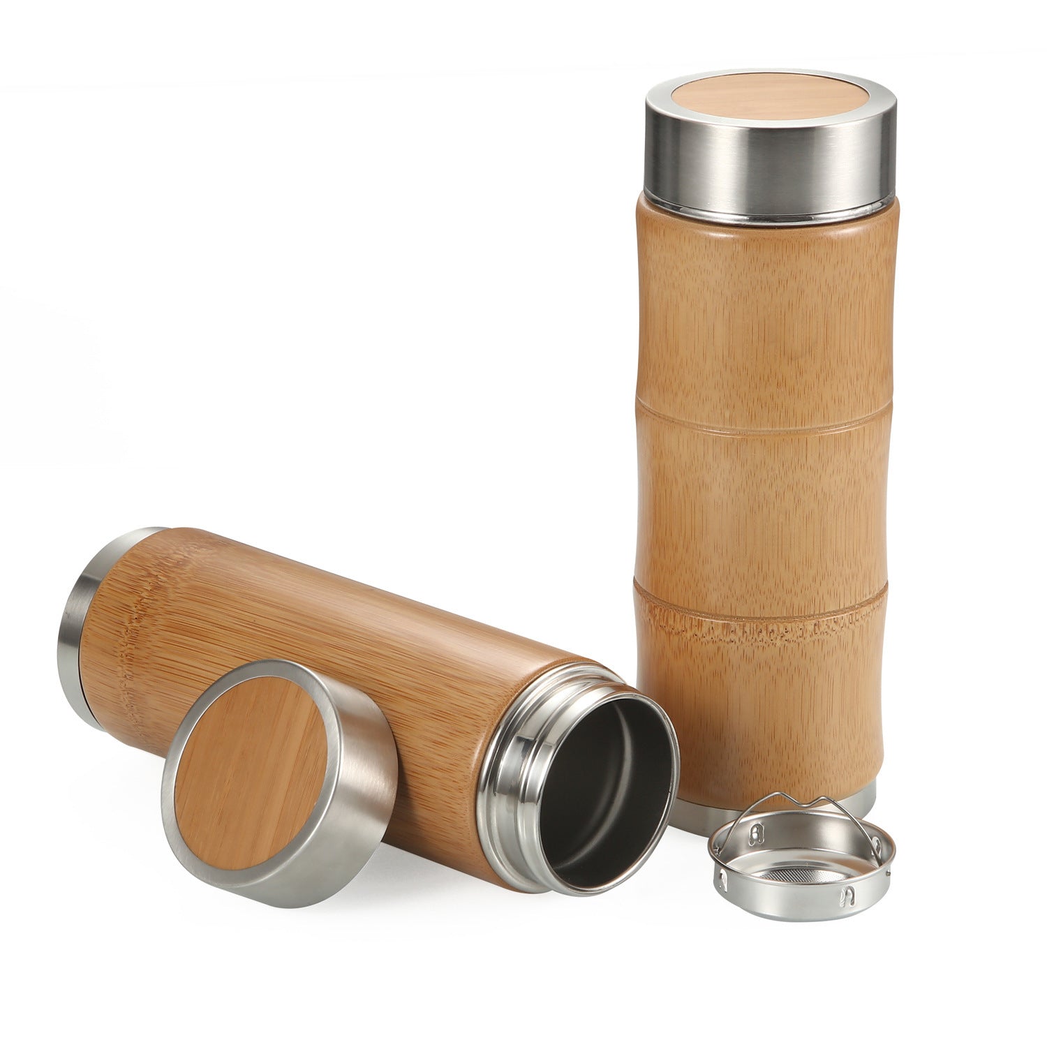 Bamboo Bamboo Hot Water Cup - Balochistan LLC  Color: wood color Material: Bamboo + Stainless Steel Accessories: None Style: outdoor Type: coffee cup Maximum capacity: 400ml