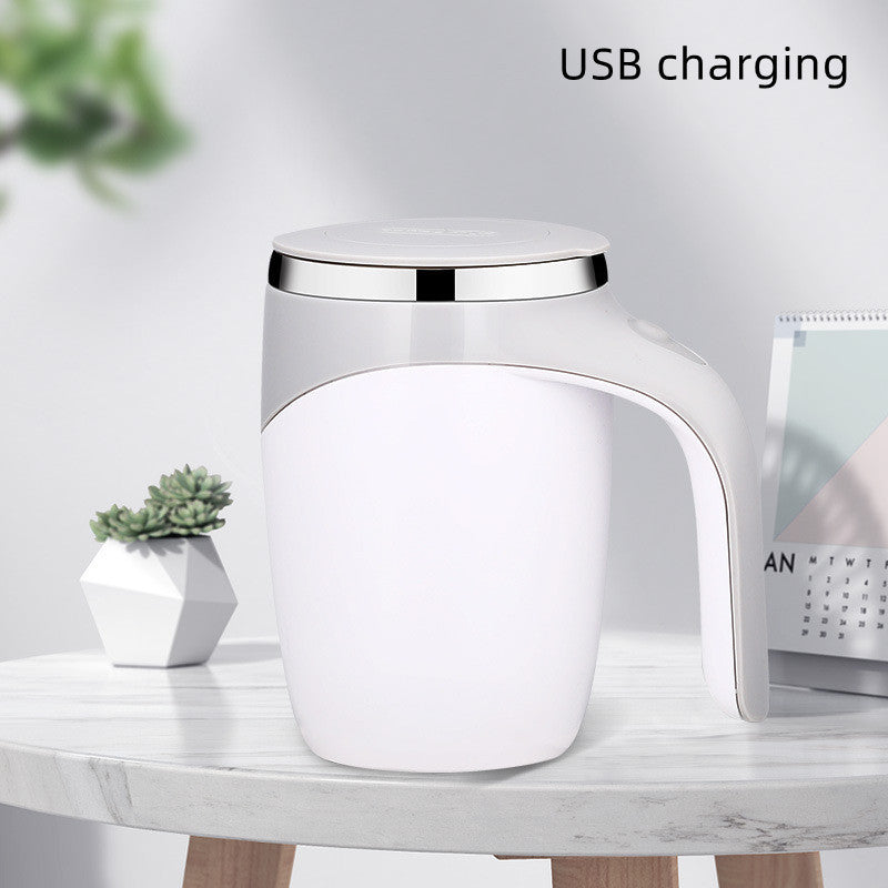 Rechargeable Model Automatic Stirring Cup Coffee Cup High Value Electric Stirring Cup Lazy Milkshake Rotating Magnetic Water Cup - Balochistan LLC 