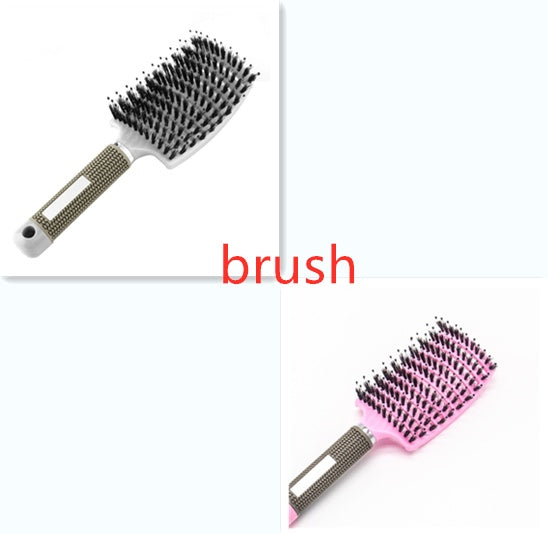 Hairbrush Anti Klit Brushy Haarborstel Women Detangler Hair Brush Bristle Nylon Scalp Massage  Teaser Hair Brush Comb - Balochistan LLC 