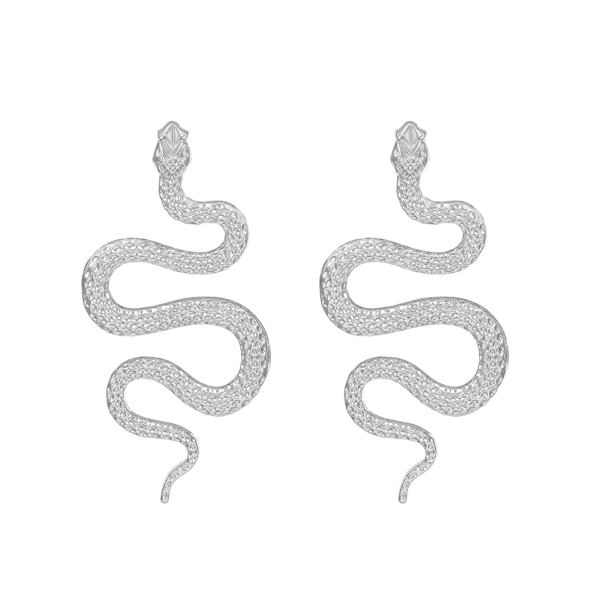 Exaggerated Three-dimensional Snake Earrings Fashion Punk - Balochistan LLC  Product information: Treatment Process: Electroplating Color: gold, black, silver Applicable people: Unisex Material: Metal Modeling: animal/Zodiac Popular elements: Snake Packing list: Earrings * 1 pair Product Image: